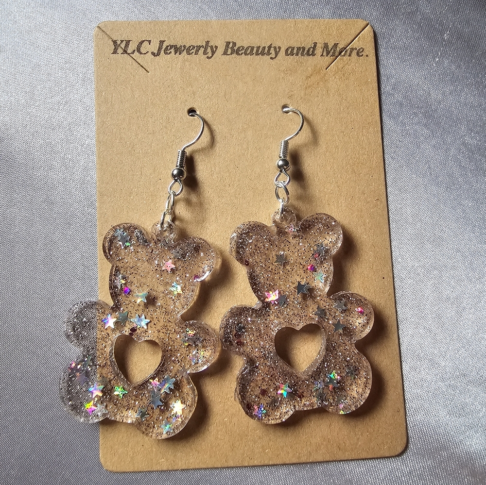 Glitter Bear Earrings